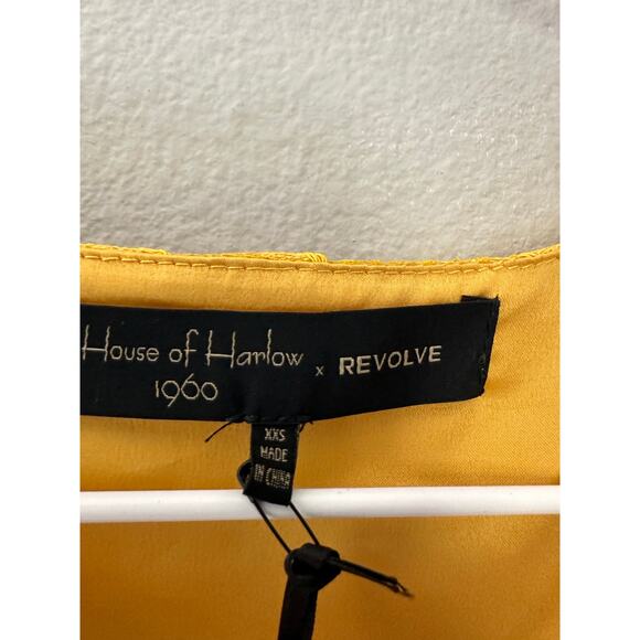 House of Harlow 1960 x Revolve Lace Yellow Crop Juliette Blouse size XXS - Picture 5 of 7